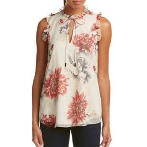 Haute hippie floral silk blouse